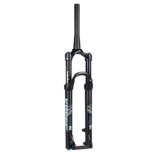 Mountain Bike Fork : VHHV Bike Suspension Fork 26 Inch 27.5" 29er 1-1 / 8" Alloy MTB Air Forks Travel: 120mm (Color : Tapered tube, Size : 27.5 inch)