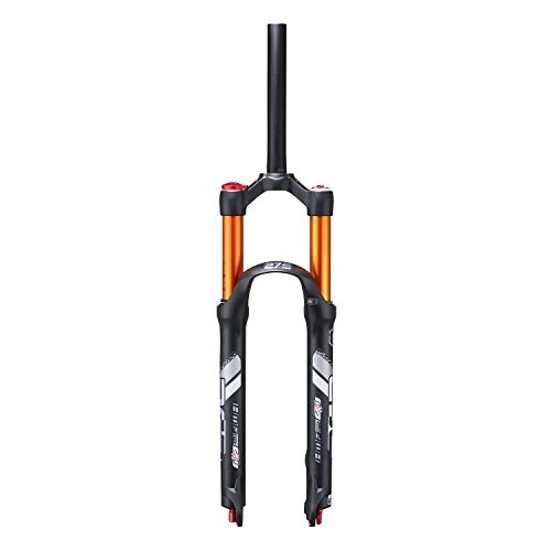Mountain Bike Fork : VHHV Bike Suspension Fork MTB Front Forks 26" 27.5 Inch Alloy, Adjustable Damping Air System Effective Absorption Travel: 120mm (Color : Black-1, Size : 27.5 inches)