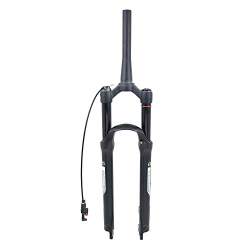 Mountain Bike Fork : VHHV Bike Tapered Tube Suspension Fork 27.5" 29" MTB Air Front Fork, Effective Shock Travel: 120mm Alloy Material - Black (Size : 27.5 inches)