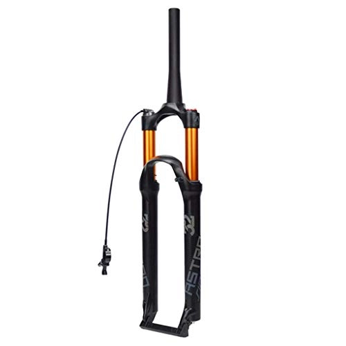 Mountain Bike Fork : VHHV Conical MTB Front Fork 26 / 27.5 / 29 Inch 1-1 / 8" Suspension Forks Travel: 120mm - Black Absorber (Color : Remote Lockout, Size : 26 inches)