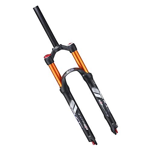 Mountain Bike Fork : VHHV Cycling Bike Front Fork 26" 27.5" Suspension 1-1 / 8" Disc Brake 120mm Travel Air Forks Alloy - Black Absorber (Color : B, Size : 27.5 inch)