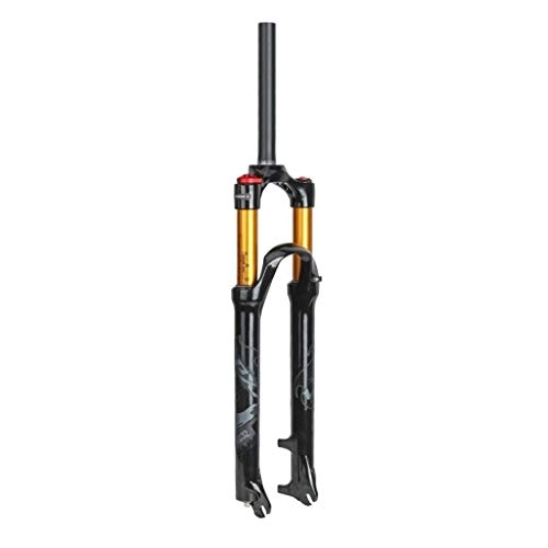 Mountain Bike Fork : VHHV Mountain Bike Alloy Suspension Forks 26 27.5 29 Inch 9mm (QR) Travel: 120mm MTB Air Fork 1-1 / 8 (Color : Gray-manual lockout, Size : 26 inches)
