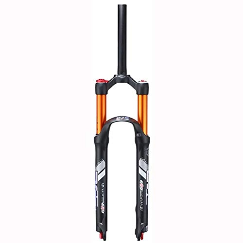 Mountain Bike Fork : VHHV Mountain Bike Suspension Fork 26 / 27.5 Inches, Magnesium Alloy Double Air Chamber with Damping Adjustment MTB Air Fork (Color : Black, Size : 27.5)