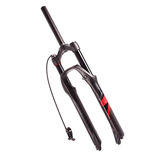 Mountain Bike Fork : VHHV MTB Bicycle Air Front Forks 26 27.5 29 Inches Mountain Bike Downhill Suspension Fork Travel 120MM Super Light Alloy 9mm QR (Color : Red-remote lockout, Size : 29 inches)