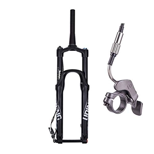 Mountain Bike Fork : VHHV MTB Bike Suspension Fork 26" 27.5", Magnesium Alloy Remote Lockout Air Front Forks Bicycle Accessories Travel: 140mm - Black (Size : 27.5 inch)