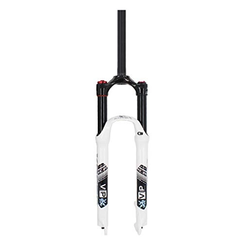 Mountain Bike Fork : VHHV MTB Suspension Fork 26" 27.5 Inch 29er, Bicycle Front Forks Aluminum Alloy Shock Absorber 1-1 / 8" Travel: 100mm (Color : White, Size : 27.5 inch)
