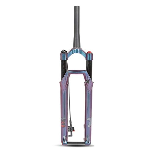 Mountain Bike Fork : VHHV MTB Suspension Fork 27.5" 29" Bike, Lightweight 1-1 / 8" Tapered Remote Lockout Air Forks Travel: 100mm - 1750g Absorber (Size : 29 inch)