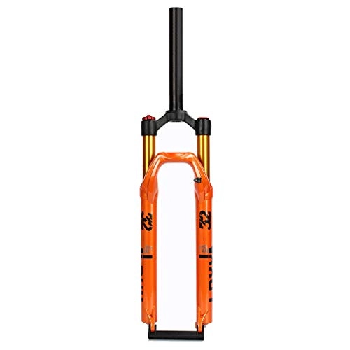 Mountain Bike Fork : VHHV Orange MTB Bicycle Front Fork 27.5 / 29 Inch, 9mm QR Suspension Air Forks for MTB XC Offroad Bikes Road Cycling (Color : Manual lockout, Size : 29 inch)