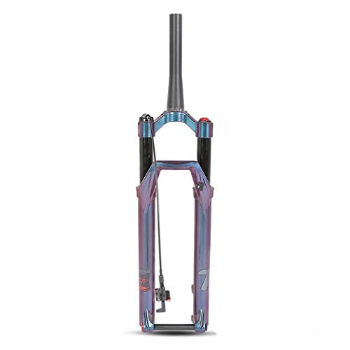 Mountain Bike Fork : VHHV Remote Lockout Suspension Fork, 27.5" 29" Mountain Bike Lightweight Tapered 1-1 / 8" Air Forks - Colorful Absorber (Size : 29 inch)