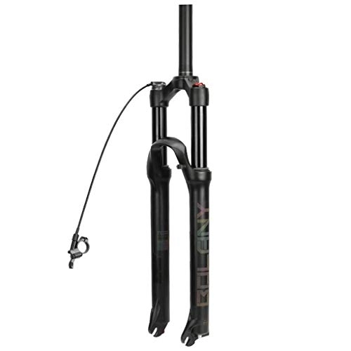 Mountain Bike Fork : VPPV Mountain Suspension Fork 26 Inch, Aluminum Alloy MTB Bike XC Competition Damping Adjustment 29 Inch 1-1 / 8" Disc Travel 120mm (Color : Black, Size : 29 inch)