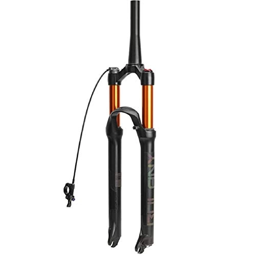 Mountain Bike Fork : VPPV MTB Suspension Forks 27.5 Inch 29 ER, Remote Control 1-1 / 8”Mountain Bike 26" Shock Absorber Air Fork Travel 120mm (Color : B, Size : 27.5 inch)