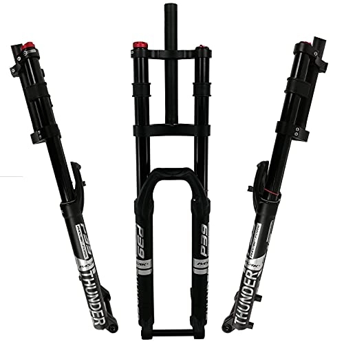 Mountain Bike Fork : VTDOUQ Bicycle fork DH Bicycle fork 27.5"29" Bicycle air suspension fork MTB 1-1 / 8"Adjustment of the damping of the straight fork shaft 160 mm travel 15x100 mm manual axle lock