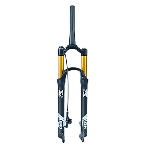Mountain Bike Fork : VTDOUQ Bicycle suspension fork 26 / 27.5 / 29 inch disc brake Bicycle fork spring travel 105 mm MTB air damping QR manual / remote locking mountain bike black