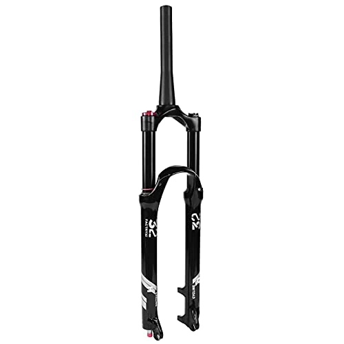 Mountain Bike Fork : VTDOUQ Mountain bike 140mm suspension fork MTB 26 / 27.5 / 29 inch, light metal 1-1 / 8"air forks 9mm QR (color: black - conical hand lock, size: 26")