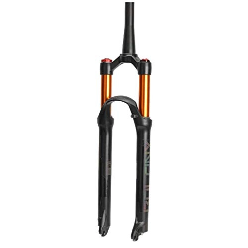 Mountain Bike Fork : VTDOUQ Mountain bike air fork 26"27.5" 29"Bicycle suspension fork MTB remote locking Damping adjustment 1-1 / 8" travel 100 mm black gold
