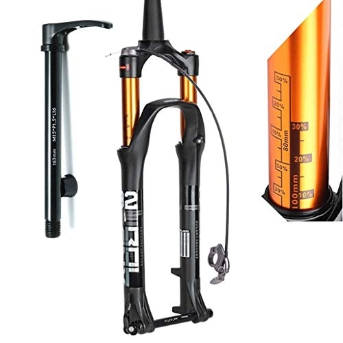 Mountain Bike Fork : VTDOUQ MTB Air Bicycle Fork bicycle suspension fork 26 / 27.5 / 29 inch cone 1-1 / 2"thru axle 15mm disc brake stroke 120mm