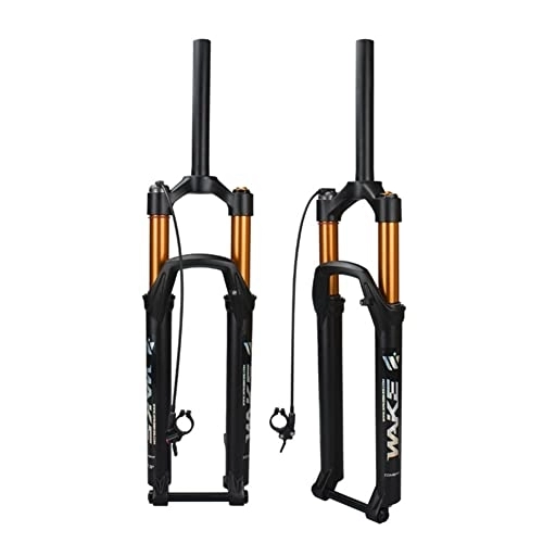 Mountain Bike Fork : WAMBAS 26 27.5 29 Inch MTB Air Suspension Fork Thru Axle 15 * 100mm Travel 100mm Mountain Bike Front Forks 1-1 / 8" Straight Tube Line Control Magnesium +Aluminum Alloy