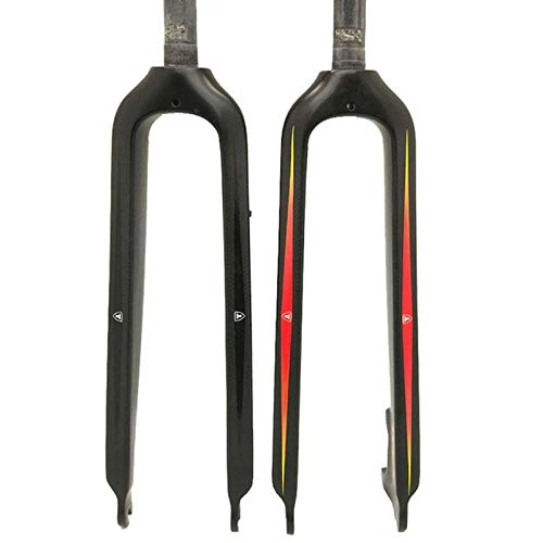 Mountain Bike Fork : WANGP 3K Bike Front Fork T800 Semi-rigid Carbon Fiber Forks Shock Proof Disc Brake 26 / 27.5 / 29 Inch For Mountain Bike, 27.5InchRed