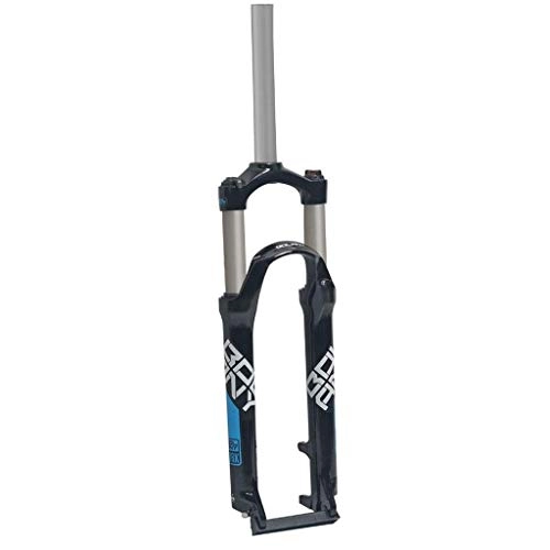 Mountain Bike Fork : Waui 24" Mountain Bike Suspension Fork, Aluminum Alloy Disc Brake Shoulder Control Damping Adjustment 1-1 / 8" Travel 100mm (Color : B, Size : 24inch)