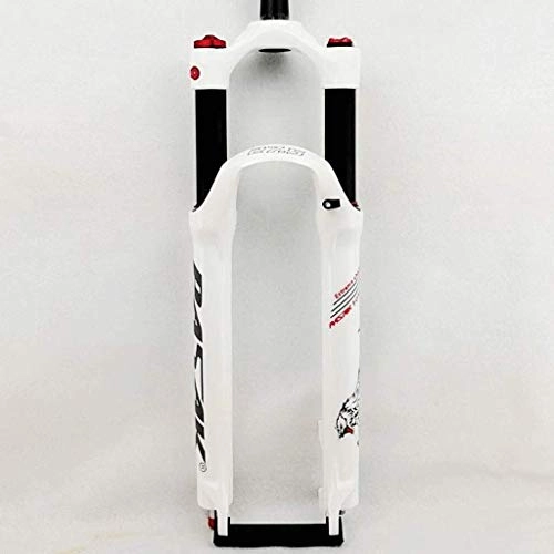 Mountain Bike Fork : Waui 26 / 27.5 / 29 Inch Mountain Bike Air Pressure Suspension Fork Gas Fork Shoulder Control Remote Control Damping Turtle Free Of Charge (Color : White, Size : 29)