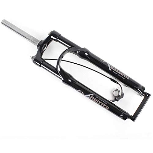Mountain Bike Fork : Waui 26"Suspension Fork, Mountain Bike Aluminum Alloy Front Bridge Hydraulic Line Control 1-1 / 8" Travel 100mm (Color : Gray, Size : 29inch)