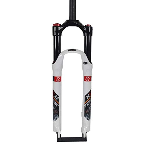 Mountain Bike Fork : Waui 27.5" Cycling Suspension Fork, 29inch MTB Aluminum Alloy Disc Brake Control Damping Adjustment 1-1 / 8" Travel 100mm (Size : 26inch)