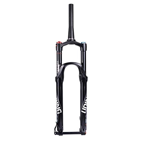 Mountain Bike Fork : Waui 27.5inch Mountain Suspension Fork, Lightweight Aluminum Alloy Shock Absorber Mountain 1-1 / 8" Travel 110 * 15mm (Color : 29inch, Size : A)