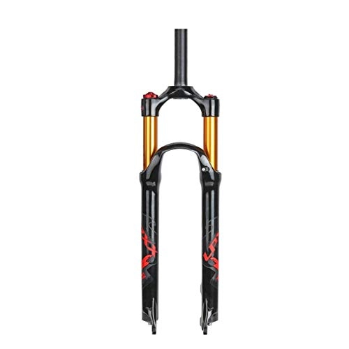 Mountain Bike Fork : Waui Mountain Bike Suspension Fork, 1-1 / 8' 28.6mm Lightweight Magnesium Alloy MTB Suspension Lock Shoulder Travel:100mm (Color : C, Size : 29inch)