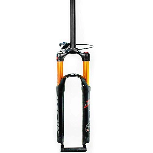 Mountain Bike Fork : Waui Mountain Bike Suspension Fork Straight Air Plug bounce adjustment Snow Beach Aluminum Alloy 26 / 27.5 / 29 inch (Color : RemoteControl, Size : 29in)