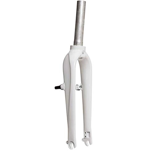 Mountain Bike Fork : Waui Suspension Fork 20 Inch Folding Car Fork Aluminum Alloy Hydraulic One-piece Molding (Color : White)