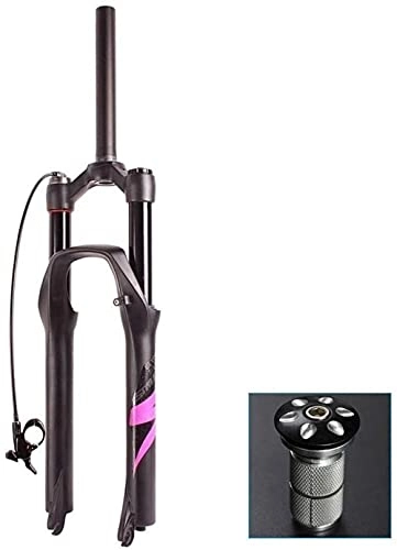 Mountain Bike Fork : WBXNB 26 27.5 29 Inch Suspension Forks MTB Bike Air Fork Remote Lock 120mm Travel With Expanded Core And Top Cap And Screws - Black