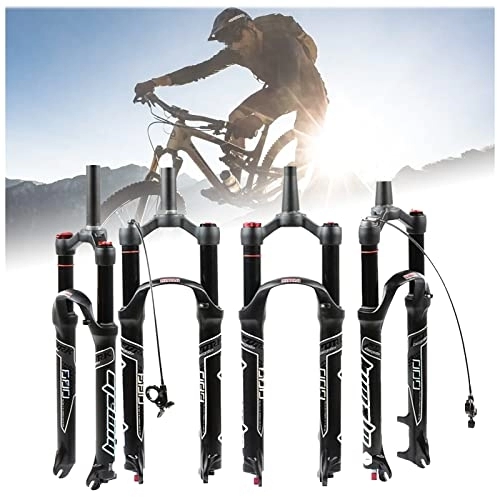 Mountain Bike Fork : WDNMDY Mountain Bike Fork - 26 / 27.5 / 29 Inch, 1-1 / 8" Straight / Tapered Tube, Travel 120mm Air Suspension Fork, Adjustable Damping, QR 9mm, Manual Lockout / Remote Lockout Bicycle Fork