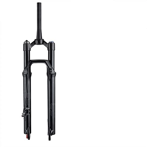Mountain Bike Fork : WENZI9DU Bike Fork Solo Air with Rebound Damping MTB Front Suspension 34MM 27.5 / 29Inch Straight / Tapered RL / LO Bicycle QuickRelease (Color : 29Tapered Remote)