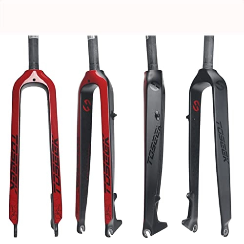 Mountain Bike Fork : WJNY 26 / 27.5 / 29” Carbon Fiber Fork, Bright Label Straight Tube Bicycle Fork, Full Carbon MTB Hard Fork For Bicycle Lightweight Bicycle Fork，Red Cursor 27.5inch