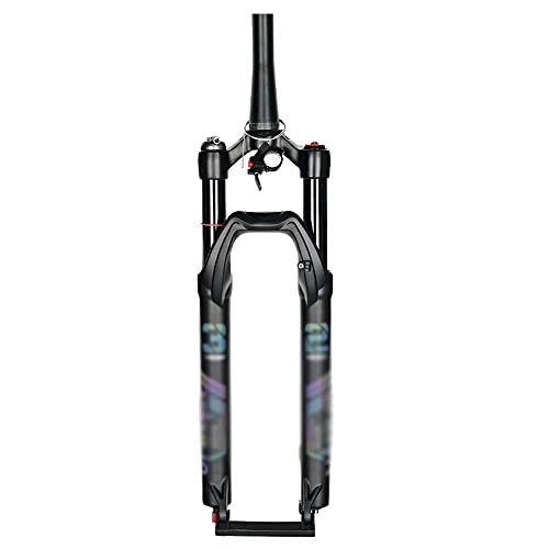 Mountain Bike Fork : WOFDALY Ultralight Bike Air Suspension Fork, 27.5 / 29 Inch, Remote Lock Adjustable Front Forks, Travel 100Mm, with Damping Rebound Adjust Straight / Tapered Tube for Mountain Bike Thru Axle Fork, B, 27.5 inch
