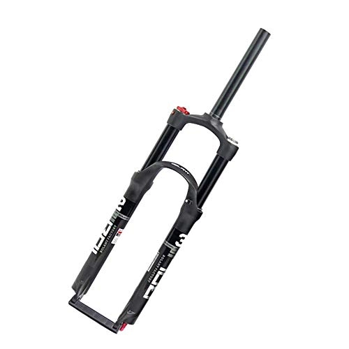 Mountain Bike Fork : WRJY 26 / 27.5 / 29 Inch Bicycle MTB Fork, Double Air Chamber System, Straight Tube Double Shoulder Control, Suspension Air Fork, Aluminum Alloy Pneumatic System Red, Black