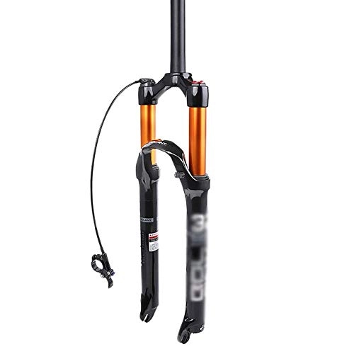 Mountain Bike Fork : WRJY Mountain Bike Front Fork 26 / 27.5 / 29 Inch, 9 X 100 Mm, 120mm Travel, Tapered Steerer And Straight Steerer Front Fork, Double Shoulder Control And Remote Lockout, Suspension Air Fork
