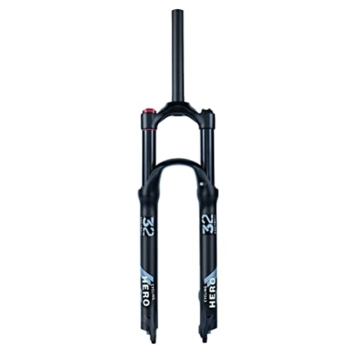 Mountain Bike Fork : WRNM Bike Fork Mountain Bike Front Fork 26 / 27 / 29 In 1-1 / 8 MTB Suspension Air Fork 100mm Travel Straight / Tapered Mountain Bike Forks Crown / Remote Lockout (Color : Straight manual, Size : 27.5inch)