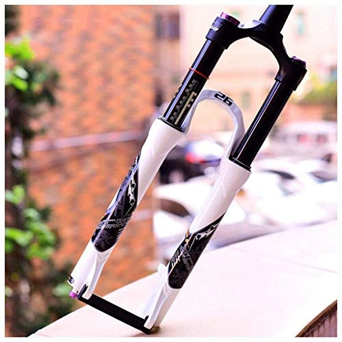 Mountain Bike Fork : WSJSuspension Fork, Damping Wire Control 26 / 27.5 / 29 Inch Straight For Mountain Bicycle Clarinet Damping Gas Fork