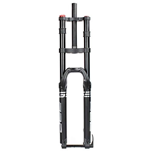 Mountain Bike Fork : WWJZXC Mountain Bike Downhill Air Front Fork 27.5 29 Inch, Double Shoulder, MTB DH Disc Brake Suspension Forks Axle 15x100mm