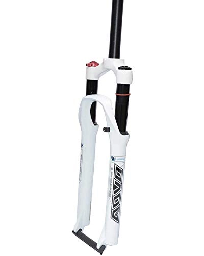 Mountain Bike Fork : WXX 26 / 27.5 / 29 Mountain Bike Fork Magnesium Alloy Air Spring Bicycle Suspension Fork Straight Tube Bicycle Air Fork Disc Brake for Bicycle Accessories, White, 26 inch A
