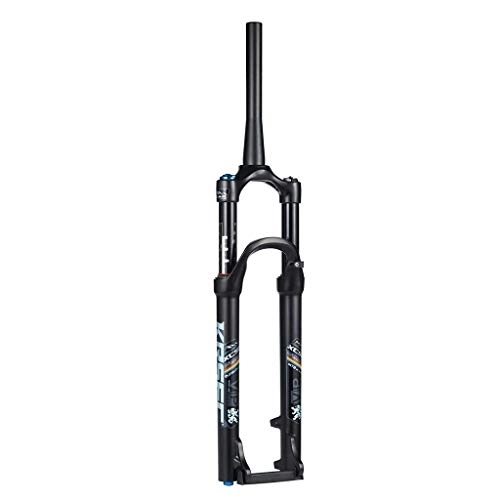 Mountain Bike Fork : WYJW Mountain Bicycle Suspension Fork Magnesium Alloy 26 27.5 29 Inch Bike Front Fork Air Shock Absorber Manual Lock Disc Brake, Straight tube or Conical tube, Travel 120mm