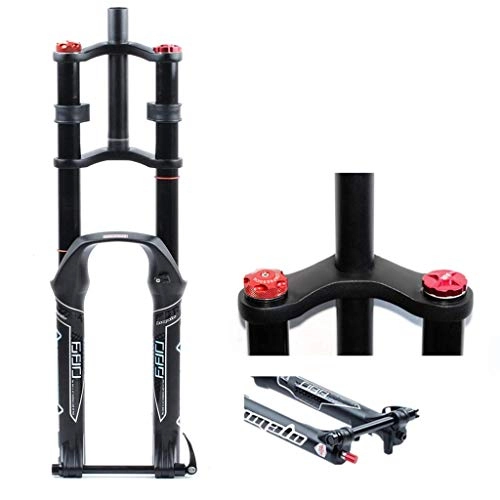 Mountain Bike Fork : WYJW Mountain Bike Suspension air for，Double Shoulder DH Front Fork Disc Brakes Downhill Front Fork with Adjustable Damping, B -29inch