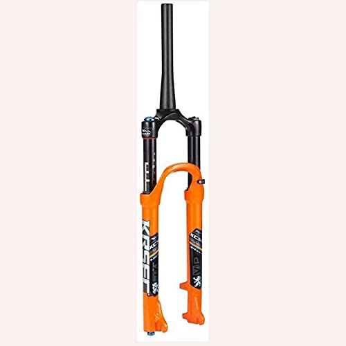 Mountain Bike Fork : WYJW MTB Bicycle Suspension Fork Air Fork, 26 / 27.5 / 29 In Mountain Bike Front Fork with Rebound Adjustment Tapered Steerer Double Shoulder Control, Gas Shock Absorber Aluminum Alloy, Gold-27.5in