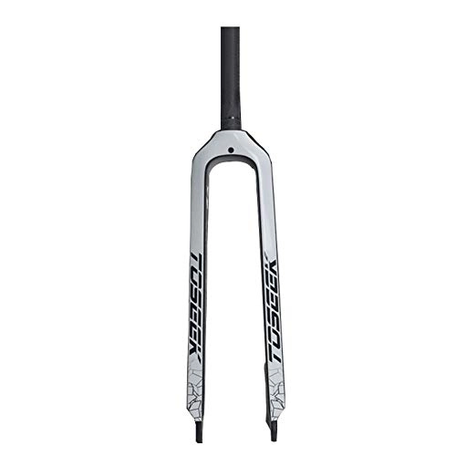 Mountain Bike Fork : WZ 1-1 / 8" Bicycle Fork, MTB Cycling Forks Carbon Fiber Ultralight Road Bike Fixed Fork 28.6mm Compatible 26" 27.5" 29" Weight: 530g 15g (Color : A, Size : 29inch)