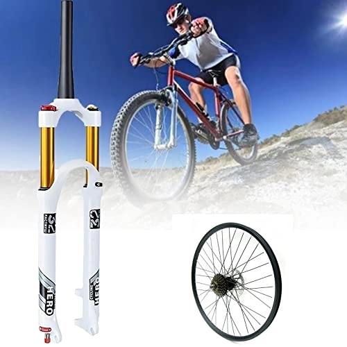 Mountain Bike Fork : WZFANJIJ Mountain Bike Bicycle MTB Front Suspension Fork - Travel 100mm - 9mm Quick Release, Spinalcanalmanual-27.5inches