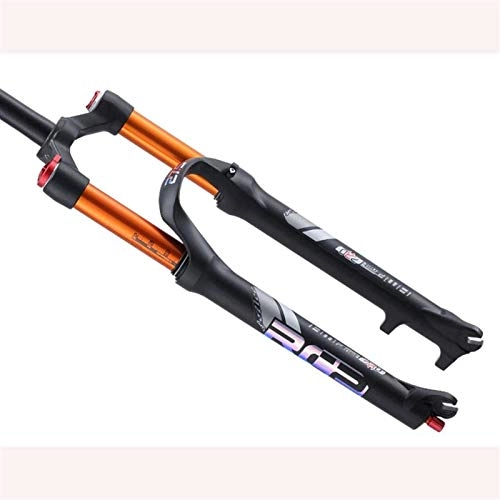 Mountain Bike Fork : XGJ Gas Shock Absorber Bicycle Suspension Air Fork, Mountain Bike Front Fork 26" 27.5", Double Air Chamber, Damping, Adjustment, Straight Steerer, Double Shoulder Control, Aluminum Alloy