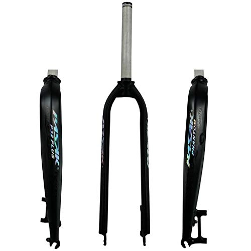 Mountain Bike Fork : Xiami Bike Oil-cast Hard Forks 26 / 27.5 / 29 Inch MTB 700C Road Bike Universal Aluminum Alloy Front Suspension Fork Disc Brake Matte Black UV Reflective Pattern (Size : 29"(700C))