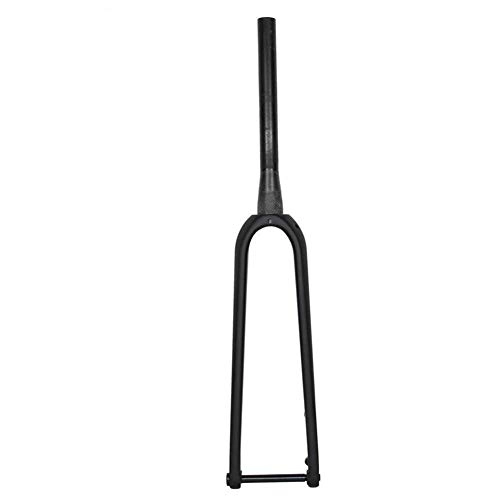 Mountain Bike Fork : XINGYA 100 * 12mm Full Carbon Fiber Gravel Bike Forks, 700 * 40C Bicycle Tapered Forks 140mm Flat Mount Disc-Brake Forks (Color : 100x12mm Black Matte)