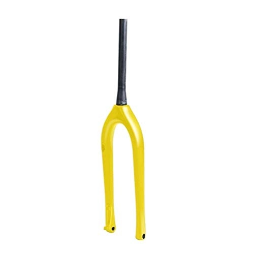 Mountain Bike Fork : XINGYA Full Carbon MTB Fork 110 * 15mm 29er mountain bike fork 29" inch disc brake Tapered 1-1 / 8 to 1-1 / 2 Thru Axle fork (Color : 29er yellow glossy)